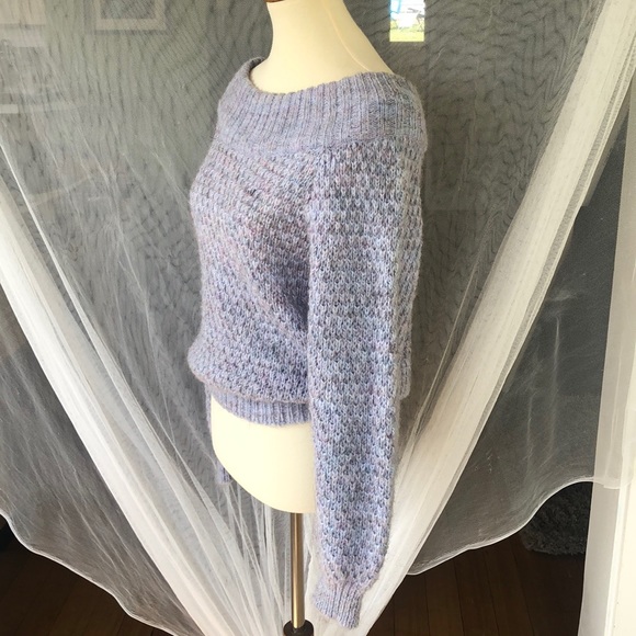 Vintage Off The Shoulder Sweater - Picture 2 of 8